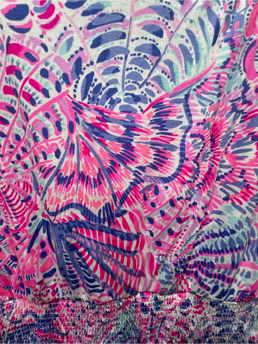 Lilly Pulitzer Vivette Dress in a smocked waistband and ruffled hem. - Picture 7 of 7